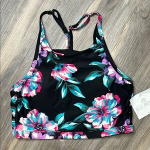 ECO Beach Pretty Please Crop High Neck Bikini Top